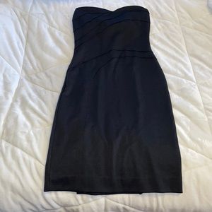 Black strapless dress